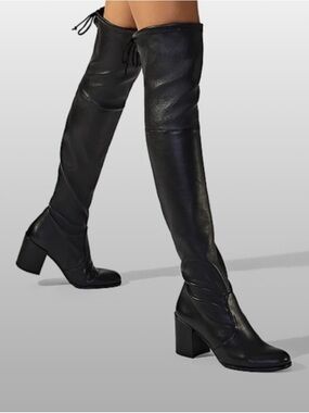 Stuart Weitzman Black Tieland Over-the-Knee Boots size 7